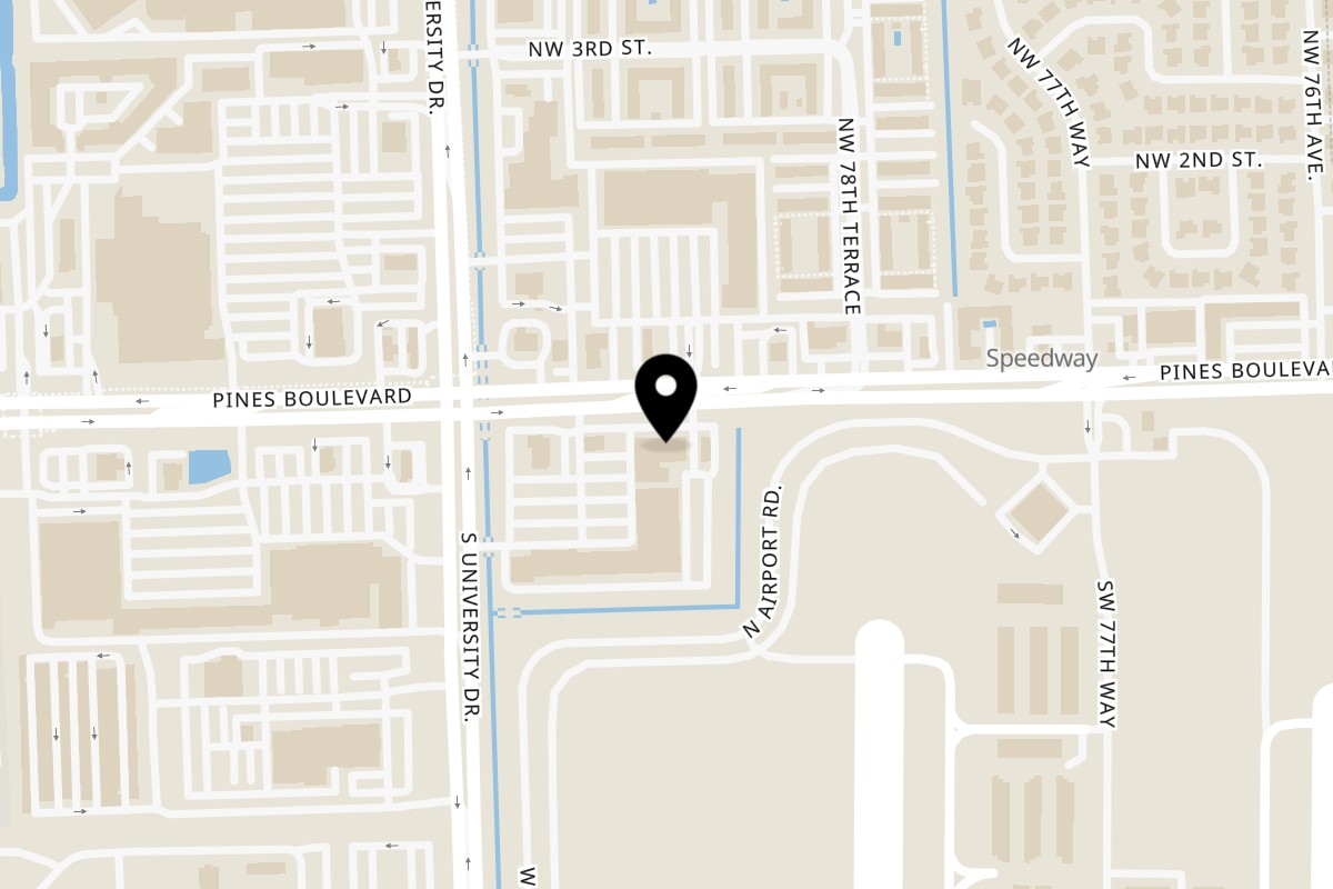 Map showing the location of El Tiesto Cafe Pembroke Pines on 7908 Pines Blvd in Pembroke Pines
